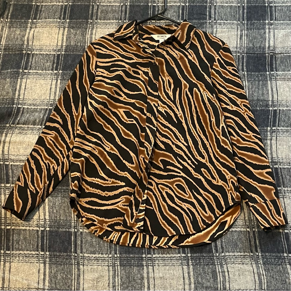 BB Dakota Animal Print Blouse